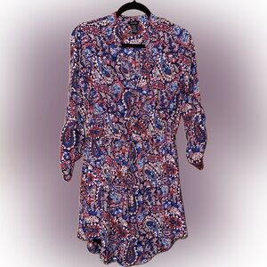 Justify Blue and Red Paisley Dress